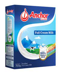 Keep it in a container that has a lid or a capped bottle in order not to contact it with air after opening aluminium package. Anchor Full Cream Milk