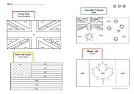 Latitude and longitude of each capital city is provided to help you to locate the city on the map. English Esl Flags Worksheets Most Downloaded 72 Results