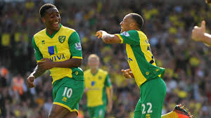 Norwich city celebrates scoring the opening goal with leroy fer of norwich city during . Fer Thriving In Premier League Eurosport