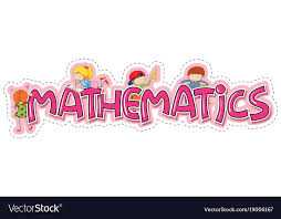 Word Design For School Subject Mathematics Vector Image On Vectorstock Word Design School Subjects School Teacher Gifts