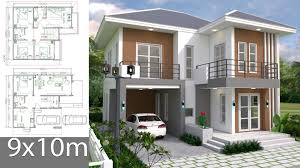 House Plans 9x10m With 5beds Sam House Plans Small House Design Plans Architectural House Plans House Plans