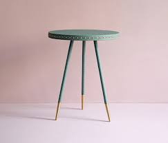 Stud Leather Side Table By Bethan Gray Side Tables Side Table Leather Side Table Side Table Design