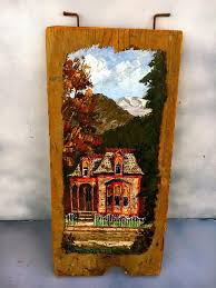 George Drummond Mansfield Home Original Painting On Wood Antique Silverton Co Painting On Wood Original Paintings Painting