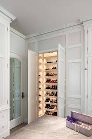 This is a great solution for those for short on space — this rack is tall and thin, allowing you to store up to five pairs of shoes while keeping your floor space. Lighted Shoe Shelves Design Ideas