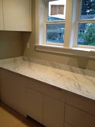 Follow these steps for painting countertops to look like marble: Building Our Dream Home From The Ground Up Progress Photos Bathrooms And Laundry Room Kitchen Marble Grey Marble Kitchen Blue Countertops