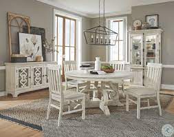 Chairs 22l x 23.5d x 30h. Bronwyn Chalk White 48 Round Dining Room Set From Magnussen Home Coleman Furniture