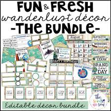 Download the free planning pages. Travel Theme Classroom Decor The Bundle By The Seeds We Sow Tpt