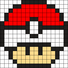 Pokeball Mushroom Kandi Pattern Pixel Art Pattern Pixel Art Pokemon Pixel Art