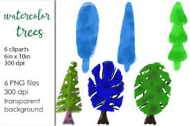 Download Watercolor Christmas Tree Png Clipart Graphic By Natashaprando Creative Fabrica SVG Cut Files