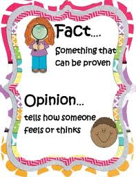 fact and opinion anchor chart