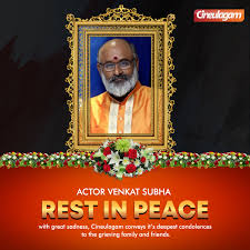 Venkata krishnan or venkat subha as he is popularly known is a media consultant for film, television and digital industry with over 30 years' experience. Orr5ld83b4ekmm