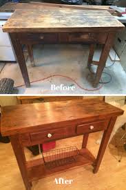repurposed kitchen island work bench