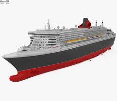 3d Model Of Rms Queen Mary 2 Rms Queen Mary 2 Cruise Ship Models Queen Mary
