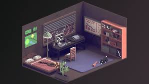 My Room Voxel Art Imgur Voxel Art Isometric Rooms Isometric Room