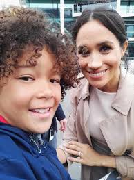 Boy, 10, snaps selfies with Meghan and Harry... four years after posing for  photos with Duke and Duchess of Cambridge