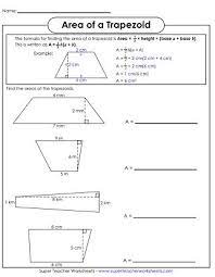 Area Of Trapezoids Printable Free Printable Math Worksheets Printable Math Worksheets Area And Perimeter Worksheets