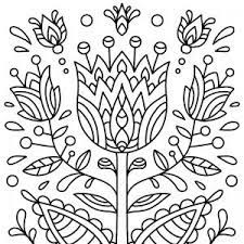 Fleurs de broderie à la main. Coloriages Sur Les Fleurs Pour Enfant