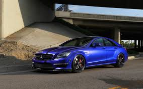 Download Wallpapers Mercedes Benz Cls63 Amg 2017 Sports Sedan Blue Matte Cls Black Wheels Tuning Cls Luxury Cars Mercedes Besthqwallpapers Com Sports Sedan Sedan Black Wheels