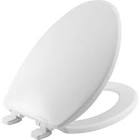 180SLOW 000 Elongated Whisper-Close Plastic Toilet Seat featuring STA-TITE, White Bemis