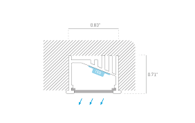 Recessed lighting layout app icons anime images. Cab16f Cabinet Closet Hidden Recessed Linear Light With Flush Frosted Lens Enolight