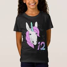 Birthday Outfits For 12 Year Olds Unicorn Birthday T Shirt 12 Years Old Girls Party Birthday Party Outfits Unicorn Birthday Unicorn Birthday Party Invitation