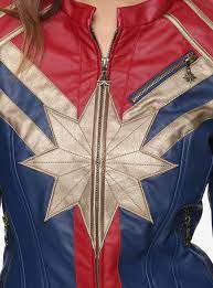 Her Universe Marvel Captain Marvel Star Girls Faux Leather Jacket Leather Jacket Faux Leather Jackets Star Girl