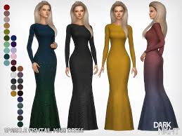 Darknightsims A New Dress Published On 16th Of December Darknight Tsr Sims 4 Dresses Fishtail Maxi Dress Sims 4
