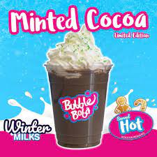 Hot Minted Cocoa Another Bobarista Favourite After Filling Our Tummies To The Brim On Boxing Day Mum Gave Us Only Bubble Tea Drinking Tea Mint Cocoa