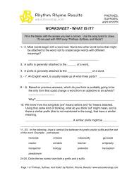 Prefixes Suffixes Roots Song With Free Worksheets And Activities Prefixes Teaching Spelling New Words