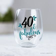 Birthday Gift For 40 Year Old Woman 40th Birthday Gift For Women 40 Year Old Gifts 40 And Etsy 40th Birthday Gifts For Women 40th Birthday Gifts 40th Birthday Wine Glass