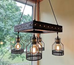 A chandelier is easy to install and connect, all required. Rustic Chandelier Industrial Modern Lighting Commercial Lighting Bar Restaurant Chandelier Rustic Chandelier Wood Chandelier Rustic Rustic Light Fixtures