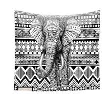 Convert 59 x 51 centimeters to inches. 59 X 51 Inches Inches Chengsan Black And White Elephant Wall Tapestry Hanging Polyester Fabric Wall Art Tapestries Home Decor Tapestries Ka Pesi Home Garden Store