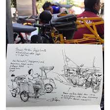 Masbro sekalian honda all new pcx 150 model 2018 baru saja dilaunching oleh pt astra honda motor. Sketchwalker On Instagram Sketsa Becak Motor Di Malioboro Jogja Regram From Motulz Sketchwalker Urbansketchers Becak