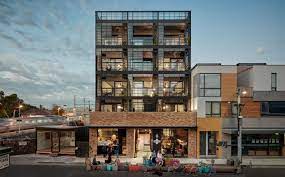 Buildings are designed to withstand winds up to 150 mph, allowing them to meet the strictest building codes in the united states. Steel Framed Winter Gardens Form The Facade Of Nightingale 1 Housing Development