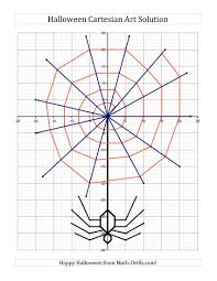 Cartesian Art Halloween Spider Halloween Math Worksheet Halloween Math Worksheets Halloween Math Halloween Math Activities