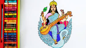 1280 x 720 jpeg 92kb. How To Draw Saraswati Mata Easily Saraswati Devi Drawing By Drawing Art Youtube