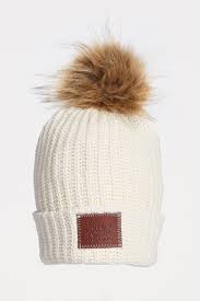 Love Your Melon White Speckled Pom Beanie Love Your Melon Hats Pom Beanie Love Your Melon Beanie