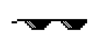Creative vector illustration of pixel glasses of thug life. Pixel Sunglasses Png On Transparent Background Free Cliparts