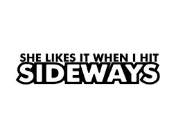 She Likes It When I Hit Sideways Sticker Slogan Tshirt Hard Stickers Unique Sticker