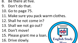 1.shall we not go to the cinema? 48 Imperative Sentences And Definitions Examples Of Imperative Sentences English Study Here