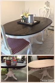 Farmhouse Oval Dining Table 10 Thrift Store Table Refinished To Fit My In Progress Farmh Farmhouse Dining Room Table Dining Table Makeover Oval Table Dining