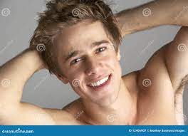 Portrait of Naked Young Man Stock Image - Image of handsome, attractive:  12406907