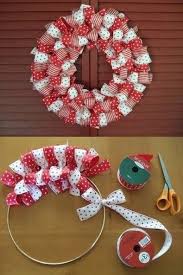 Great Idea With The Ribbon But I Would Pick Different Colors Christmas Wreaths Diy Christmas Crafts Diy Christmas Wreaths