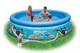 Amazon Com Intex 54901eg 10 Foot By 30 Inch Ocean Reef Easy Set Pool Patio Lawn Garden 80 Easy Set Pools Inflatable Swimming Pool Cheap Above Ground Pool