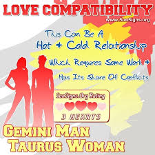 Gemini Man And Taurus Woman Love Compatibility Sunsigns Org
