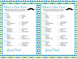Now she has discovered this fun quiz, which will help her discover this special and unique purse. Baby Shower What S In Your Purse Game Printable Baby Shower Games Little Man Theme Blue Lime Mustache Bowtie Baby Boy B063 By Celebrate Life Crafts Catch My Party