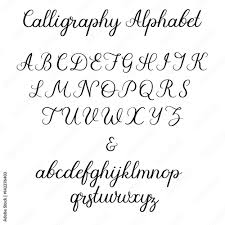 · uppercase letters are used to begin sentences and are also used for . Calligraphic Alphabet Handwritten Brush Font Uppercase Lowercase Ampersand Wedding Calligraphy Stock Vector Adobe Stock