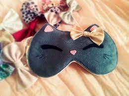 Cat Eye Sleep Mask Cute Kawaii Kitty Sleep Mask Plush Cat Etsy Diy Sleep Mask Sleep Mask Mask Cute