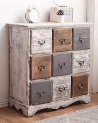 Vintage kommoden shabby blue kommode mit kronen ein. Kommode Mit Mehreren Schubladen Im Vintage Und Shabby Stil Mobili Rebecca