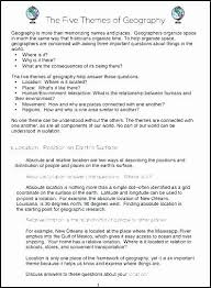 Theme Worksheets High School World History Worksheets In 2020 Geography Lessons Teaching Geography Five Themes Of Geography